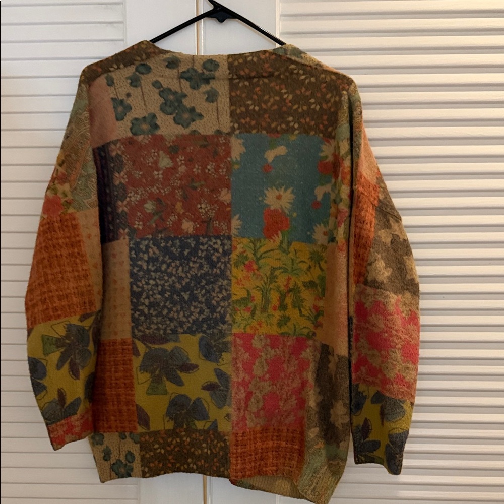Patchwork Cardigan Sweater - image 2